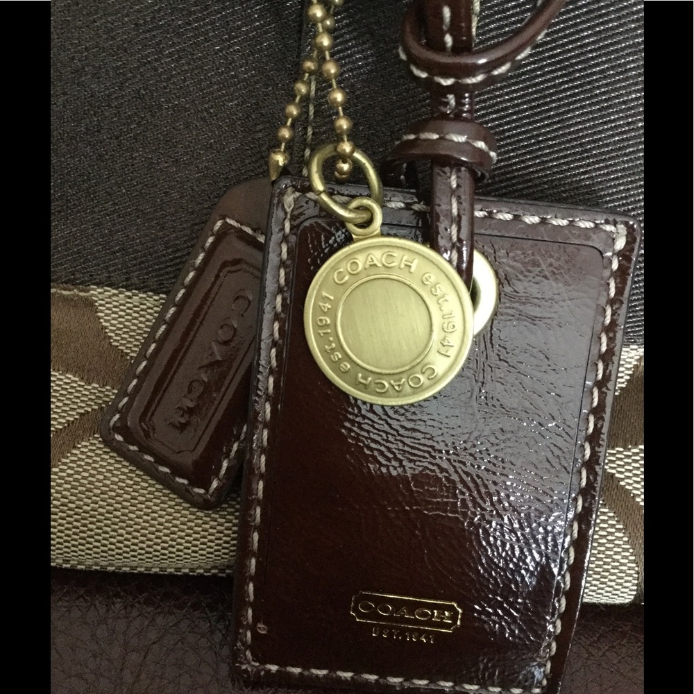 Coach Signature Canvas and Leather Tote Bag in Khaki Brown - Picture 5 of 8